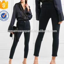 Jeans Skinny Cropped High-Rise Fabricação Atacado Moda Feminina Vestuário (TA3058P)